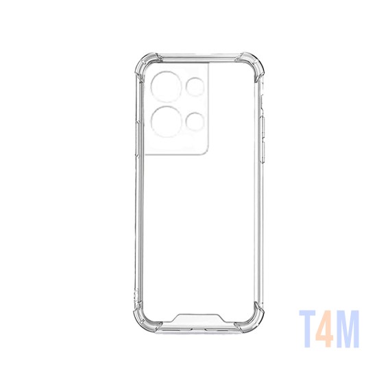 Capa de Silicone com Cantos Dura para Oppo Reno8 Transparente